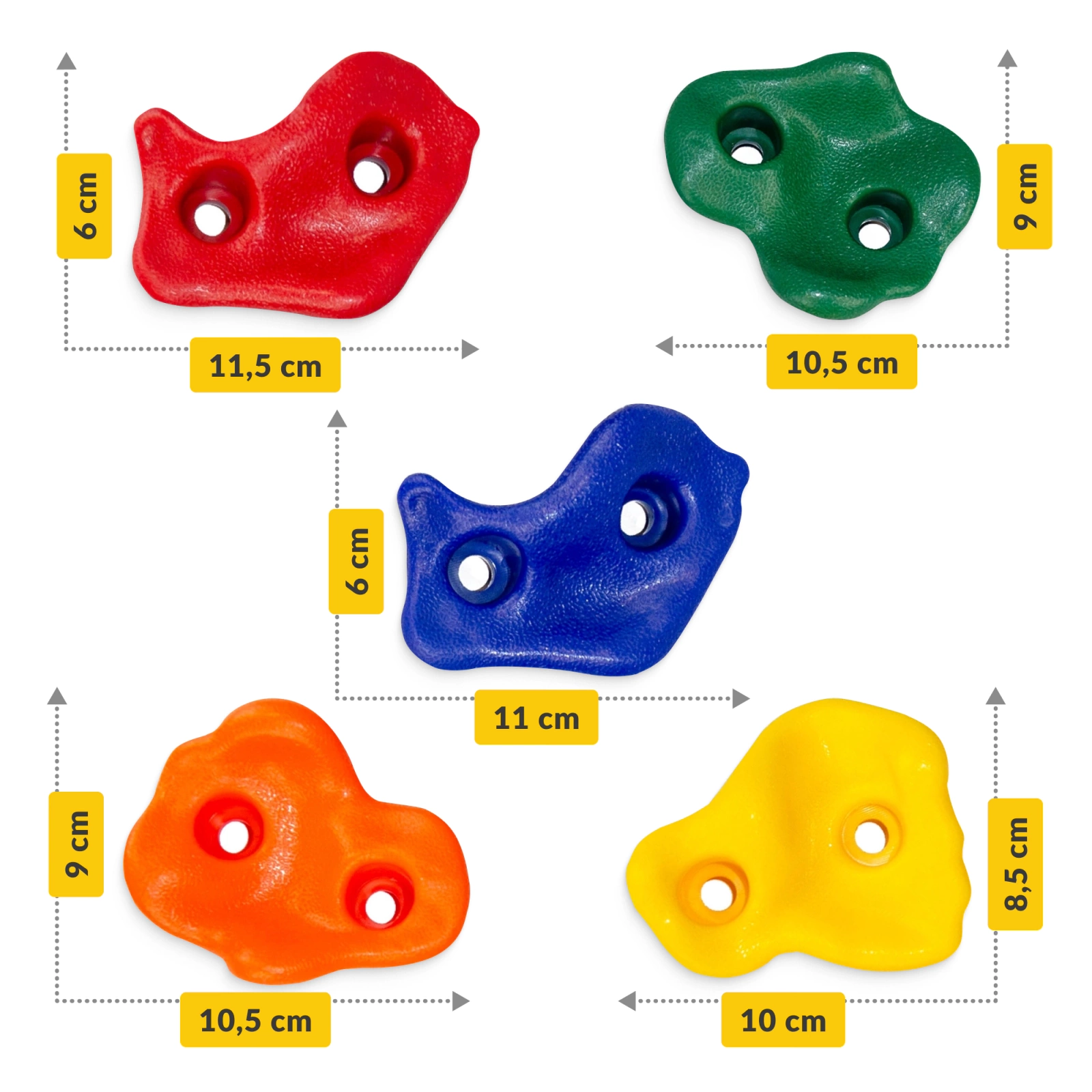 kamienie do wspinaczki zestaw 10szt 5 kolorów