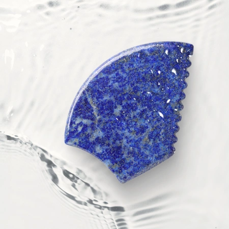 Barázdált Gua Sha kő természetes lazuritból