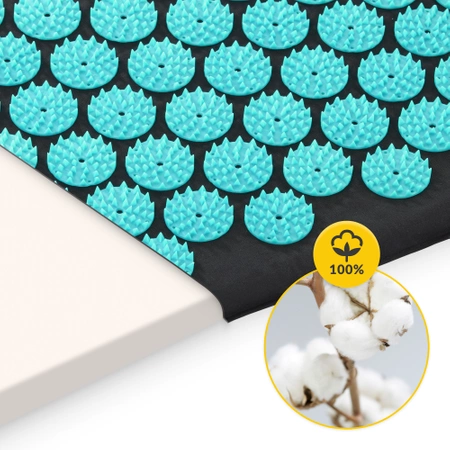 Nagy akupresszúrás szőnyeg párnával, XL, sötétzöld