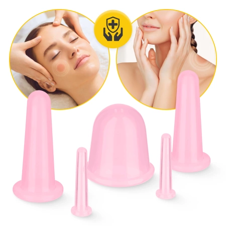 FACE+ szilikonköpöly készlet, 5 db, rózsaszín