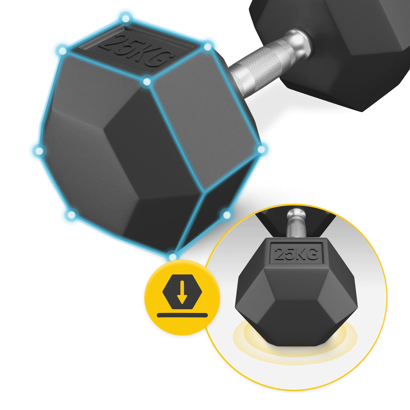 hantle stalowe do ćwiczeń siłowych
