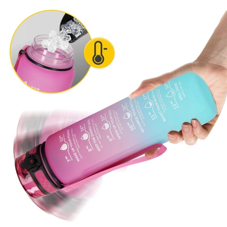 Gyermek kulacs, motivációs minta, 1 L, rózsaszín