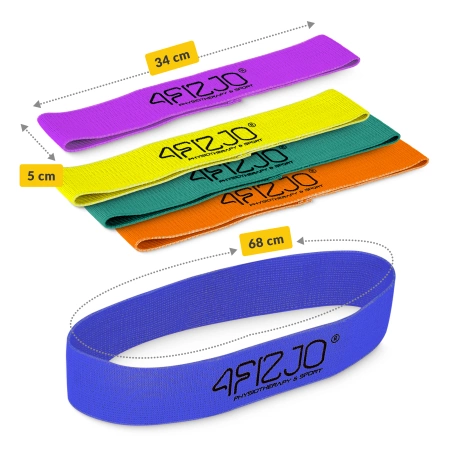 FLEX BAND textil fitness gumiszalag szett, 5 db