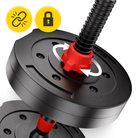 Állítható bitumenes kézisúlyzók, 2 x 10 kg