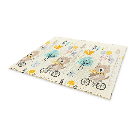 Oktató szőnyeg csecsemőknek, „Mackó a biciklin”, 200 x 180 cm