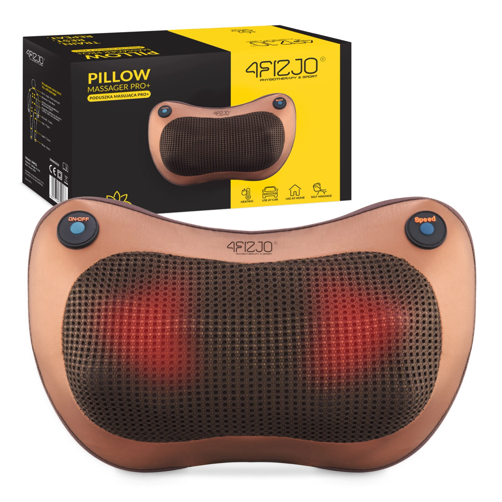 masazer shiatsu poduszka masujaca kark plecy ramiona nogi stopy do karku