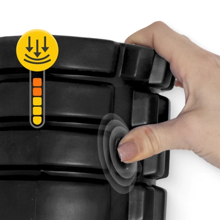 EVA bordázott masszázshenger, 45 cm, fekete