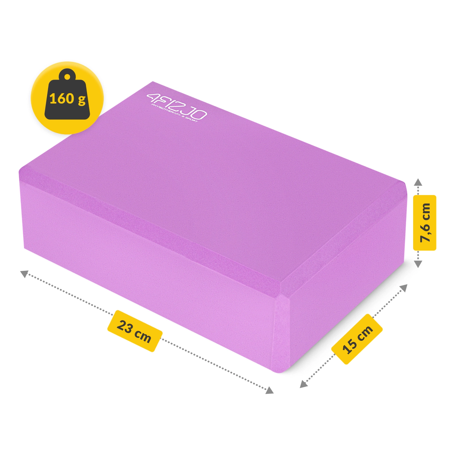 kostka joga pilates różowa pianka