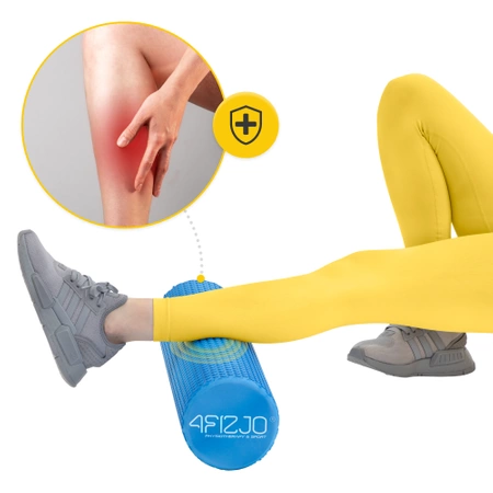 CARE+ bordázott masszázshenger, 90 cm, kék