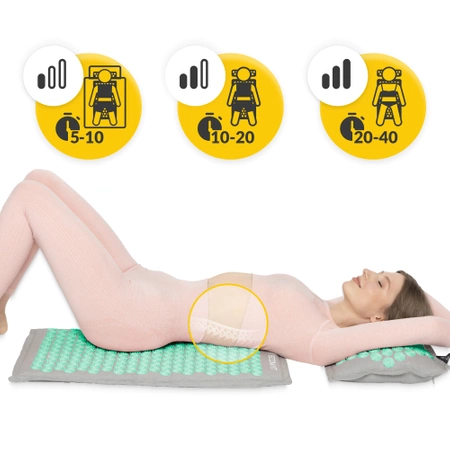 ECO akupresszúrás matrac hajdina- és töltettel, türkizkék