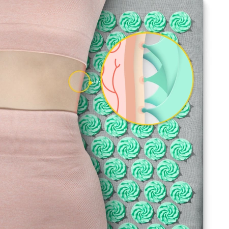 ECO akupresszúrás matrac hajdina- és töltettel, türkizkék