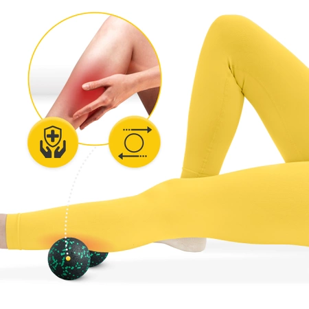 EPP dupla masszázslabda, 12 cm, zöld