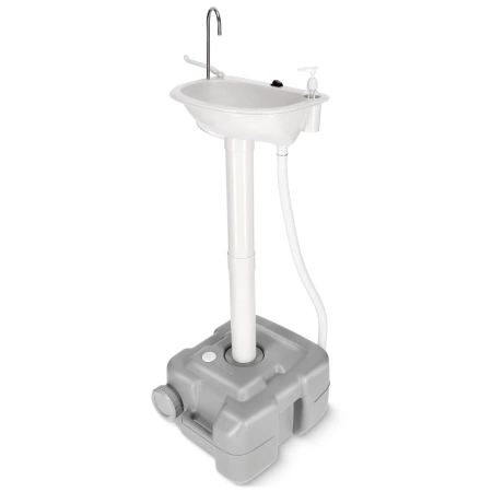 Elemmel működő hordozható turistamosdó