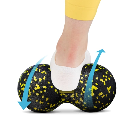 EPP dupla masszázslabda, 12 cm, sárga