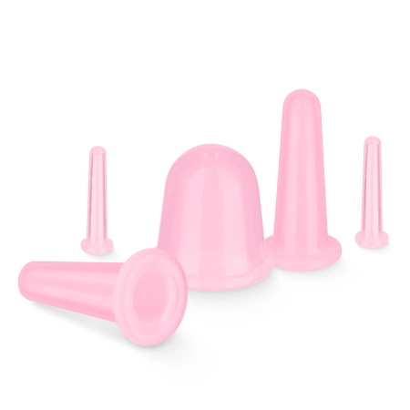 FACE+ szilikonköpöly készlet, 5 db, rózsaszín