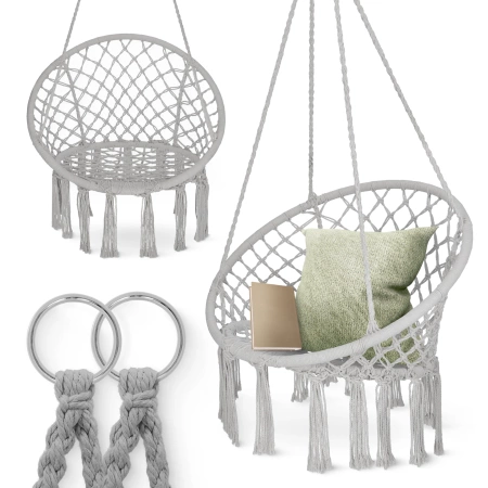 BOHO kerti hinta, szürke
