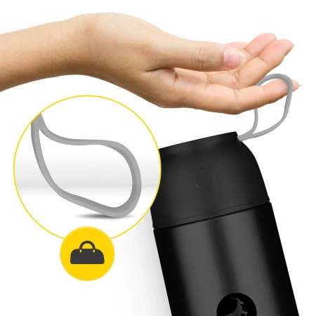 720 ml-es rozsdamentes acél ebédtermosz, fekete