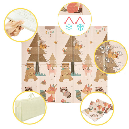 Oktató szőnyeg csecsemőknek, „Erdei Királyság”, 200 x 180 cm