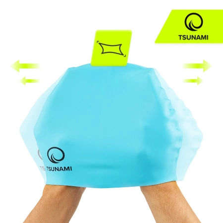 TSUNAMI gyermek úszósapka, kék