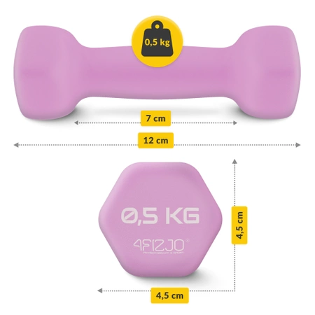 Öntöttvas kézisúlyzó szett, 7 kg