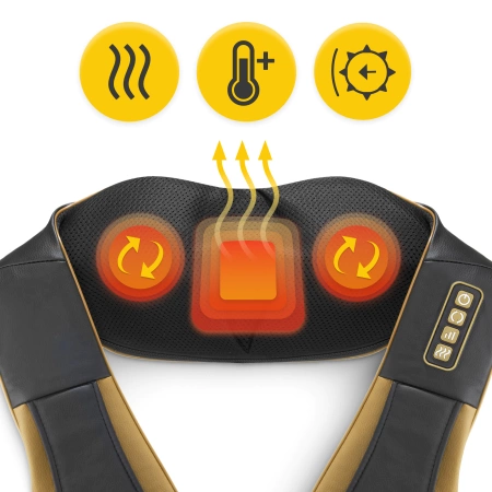 SHIATSU PRO+ nyak- és nyakmasszírozó, arany