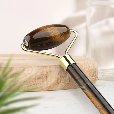 Természetes kvarc arcgörgő Tigris szeme