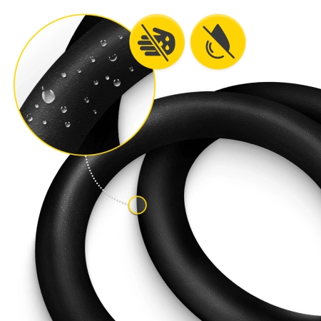 Gymnastic gyűrűk húzódzkodáshoz ABS-ből, fekete és sárga színben