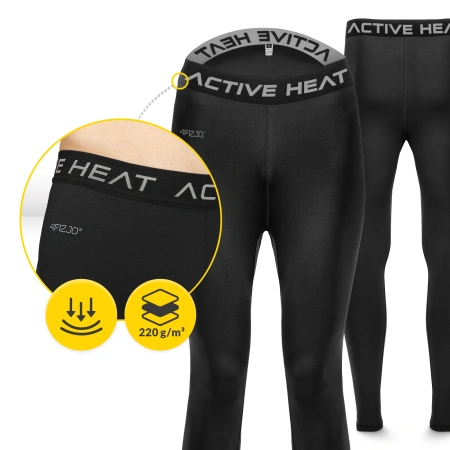 Unisex termikus ruházati szett – fekete 5 az 1-ben szett, XL méret