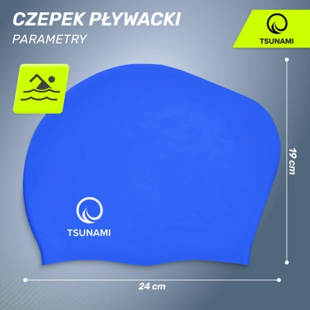 TSUNAMI unisex úszósapka, sötétkék