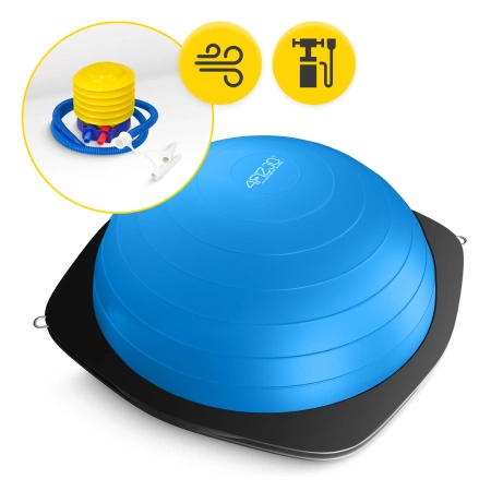 Egyensúlyozó félgömb gumis expanderrel, kék