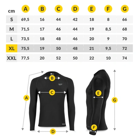 Unisex termikus ruházati szett – fekete 5 az 1-ben szett, XL méret