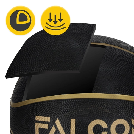 Falcon kosárlabda, 7-es méret, fekete