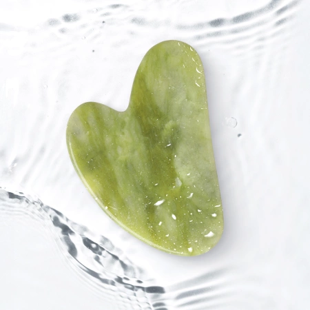 Klasszikus Gua Sha kő természetes zöld jádéből