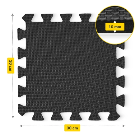 PUZZLE habszivacs védőszőnyeg, 30 x 30 cm, 24 db