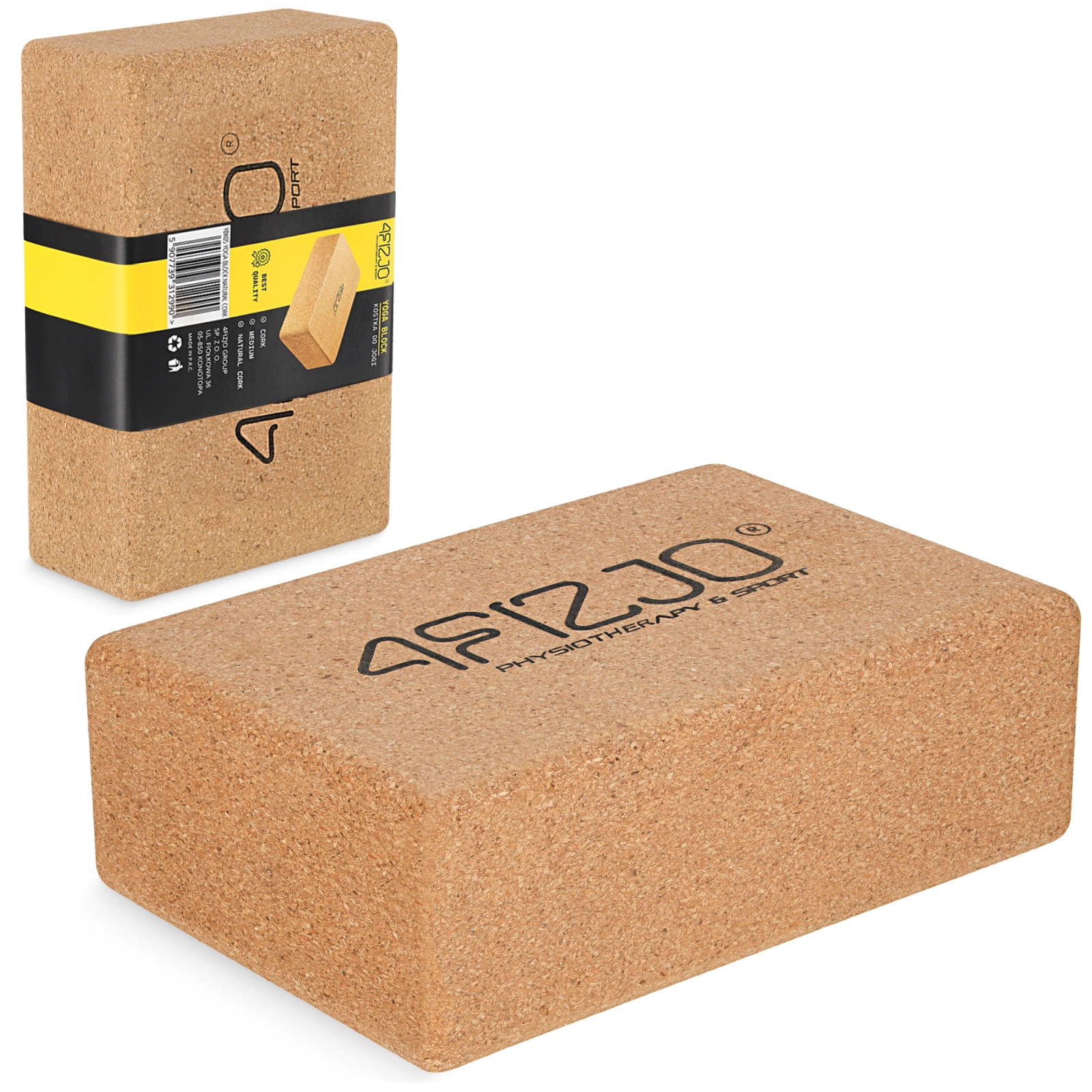 kostka do jogi pilatesu korkowa