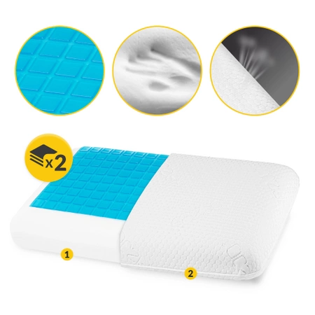 MED+ hűsítő ortopéd memóriahabos párna