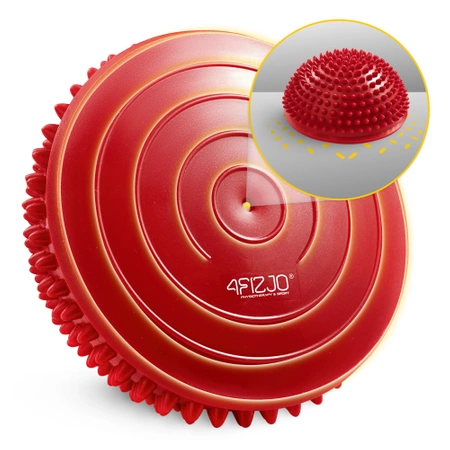 Egyensúlyozó félgömb, 2 db, piros