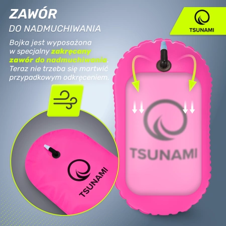 TSUNAMI felfújható biztonsági úszóbója, rózsaszín