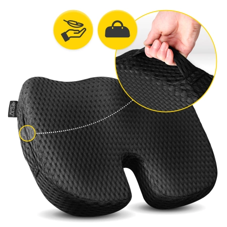 Ortopéd ülőpárna, fekete