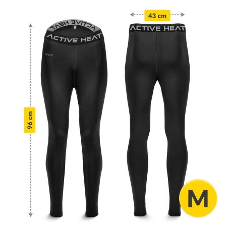 Unisex termikus alsóruha - fekete szett, póló + nadrág, M méret