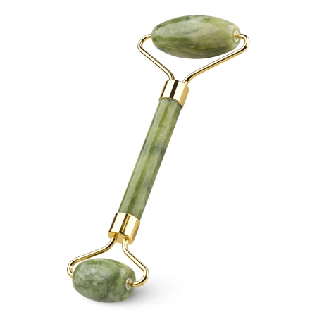 Természetes zöld jadeit arcgörgő