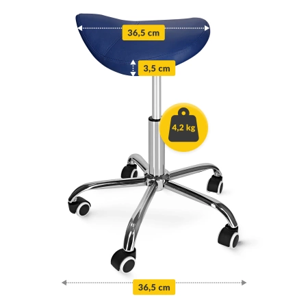 ERGO nyeregülésű forgó masszázsszék, kék