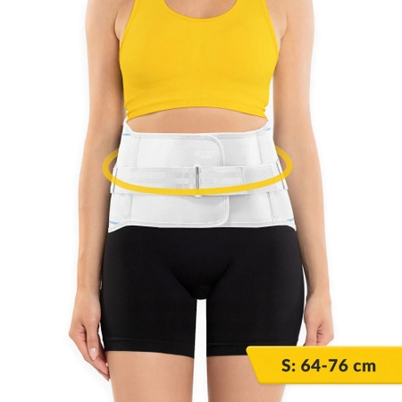 Ortopéd derékrögzítő, S, világosszürke