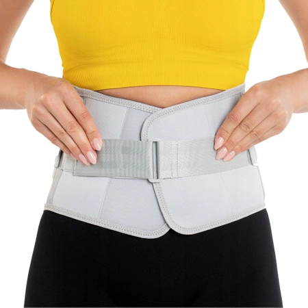 Ortopéd derékrögzítő, S, világosszürke