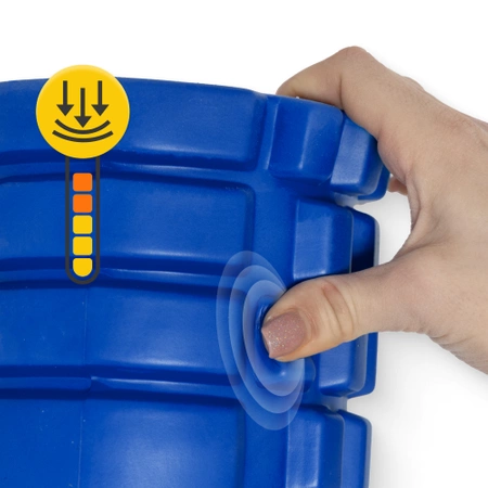 EVA bordázott masszázshenger, 33 cm, kék