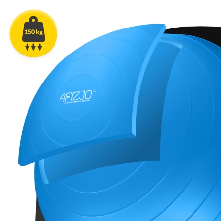 Egyensúlyozó félgömb gumis expanderrel, kék