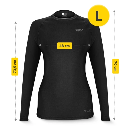 Unisex termikus alsóruha - fekete szett, póló + nadrág, L méret