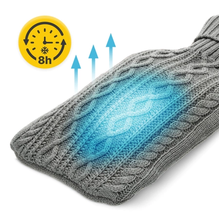 Gumi melegítőpalack pulóver mintás szövetborítással, 2 l