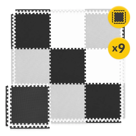 Oktató szőnyeg gyermekeknek, 180 x 180 cm, szürke