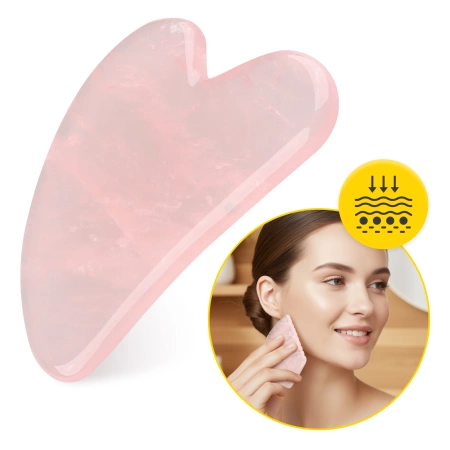 Klasszikus Gua Sha kő természetes rózsakvarcból